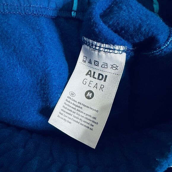 Aldi Gear Unisex Striped Rainbow Logo Two Piece CrewnSweatshirt Jogger Pants Set - Picture 10 of 10